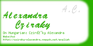 alexandra cziraky business card